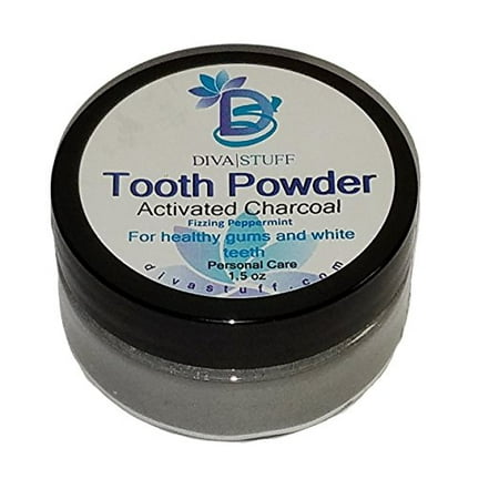 Superior Tooth Powder For Whiter and Healthier Teeth and Gums, With Activated Charcoal, By Diva