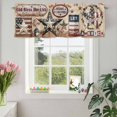 thumbnail image 3 of Valances for Windows Independence Day Farm Western Star Rod Pocket Short Curtain for Bathroom Living Room Bedroom Patriotic USA Flag Wood 1 Panel 42x12in, 3 of 9