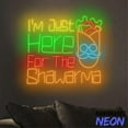 thumbnail image 5 of Handmadetneonsign Just Here For The Shawarma Neon Sign, Shawarma Led Sign, Food Wall Art Restaurant 96020, 5 of 5