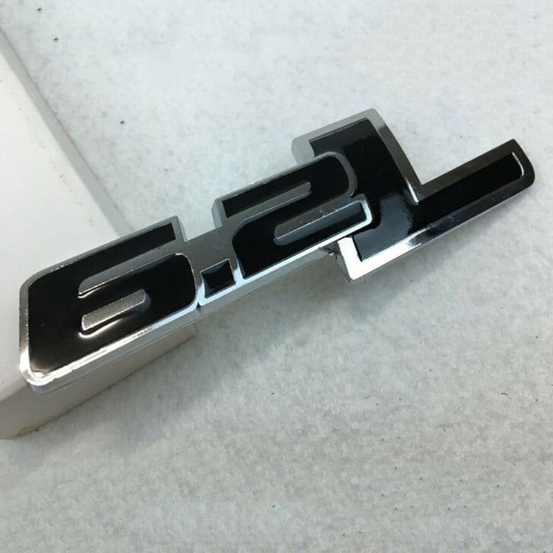 2Pcs Black Coated Metal SS Letter Badge Chrome Fender Rear Lid Emblem for Camaro 