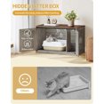 thumbnail image 5 of Hzuaneri Cat Litter Box Enclosure, Hidden Litter Box Furniture with Divider, 5 of 6
