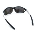 thumbnail image 7 of Polarized Xloop Mens Wrap Around Sport Rimless Oval Plastic Sunglasses Carbon Fiber Silver - Blue Mirror, 7 of 7