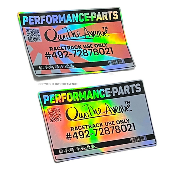 (2) JDM Racing Drifting Kanji Japan Holographic Oil Slick Sticker Decal Pack 3.7"