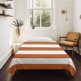 thumbnail image 4 of Orange Stripes Tapestry for Bedroom Wall Hanging Tapestry, Simple Orange White Texture Ceiling Backdrop Tapestries Poster Blanket Wall Decor for Teens Room Living Room Dorm 55" x 73", 4 of 8