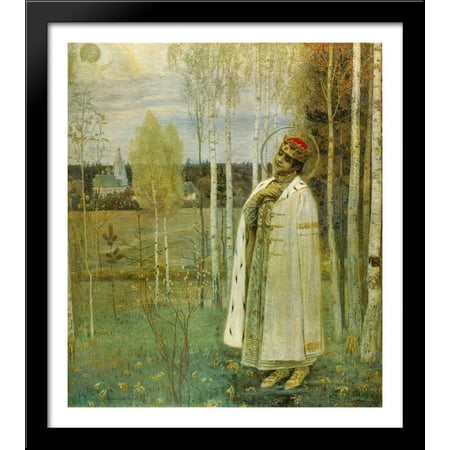 Tsarevich Dimitry 28x32 Large Black Wood Framed Print Art by Mikhail Nesterov
