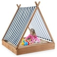 thumbnail image 1 of Caja de Arena Para Niños Costway Con Dosel Desmontable 2 Asientos De Banco Natural, 1 of 4