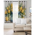 thumbnail image 2 of Vintage Lemon Blackout Curtains for Bedroom Living Room Darkening Curtains 90 Inch Tropical Summer Wooden Black Out Window Curtain Privacy Thermal Insulated Window Treatment Grommet Drapes 52"x90"x2, 2 of 9