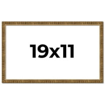 19x11 Frame Gold Picture Frame - Complete Modern Photo Frame Includes UV Acrylic Shatter Guard