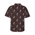 thumbnail image 4 of Xecao Leopard Print print Hawaiian shirt - a stylish short-sleeve button-down for men, perfect for casual beach and tropical outings., 4 of 9