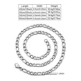 thumbnail image 6 of FEEL STYLE 5mm Figaro NK Chain Neckalce For Men Women Hip Hop Silver Color 316L Stainless Steel Hip Hop Jewelry 20", 6 of 7