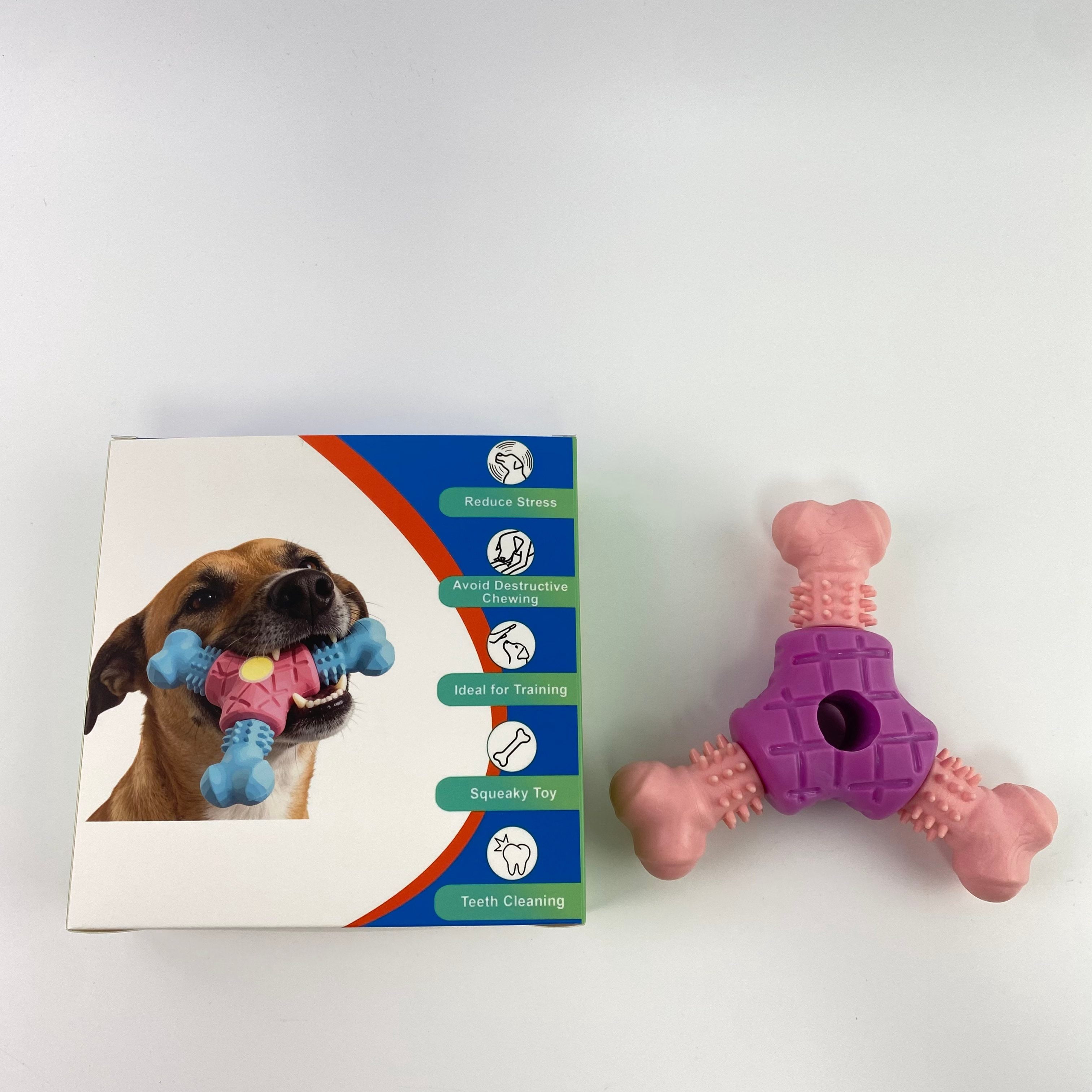 Zsxrblum Pet toys,Dog Chew Toys for Aggressive Chewers Large Breed,Indestructible Bones Toy，Durable Cleaning Toothbrush Natural Rubber Dog Toys