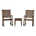 thumbnail image 4 of Afuera Living 3-Piece Outdoor Rocking Chair with Square Side Table in Brown, 4 of 5