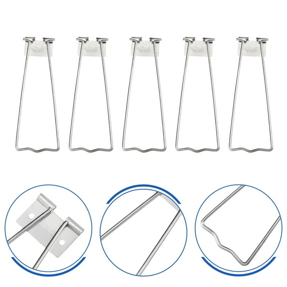 LABSERRON 10Pcs Rectangular Iron Photo Frame Easel Back Stands Stable Display for Home Decor and Office Use