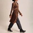 thumbnail image 6 of Lnmiateer Women Sheer Lace Maxi Duster Cardigan Ruffled Long Sleeve Deep V Neck Flowy Mesh Kimono Cover Up For Party Layering Outfits, 6 of 9