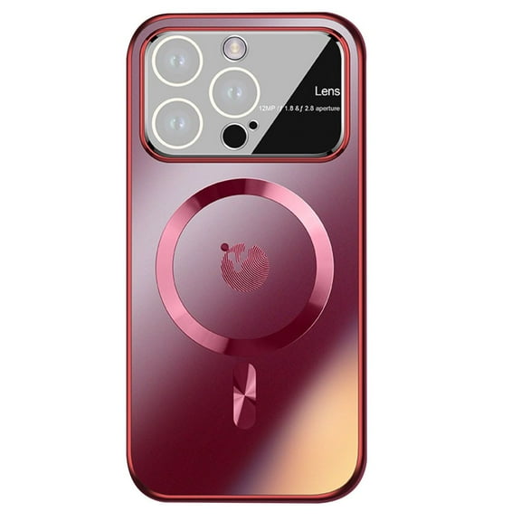 Haobuy for iPhone 15 Pro Max / 15 Ultra Magnetic MaSafe Case with Camera Protector Scratch Resistant Slim Cover-Red