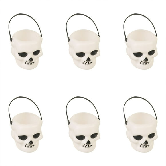 witspace Halloween Decorations, 6Pcs Halloween Decor Pumpkin Bucket Halloween Gifts Tote Bag Bucket Candy Basket for Halloween Party Indoor Outdoor Decoration Supplies, Party Gifts