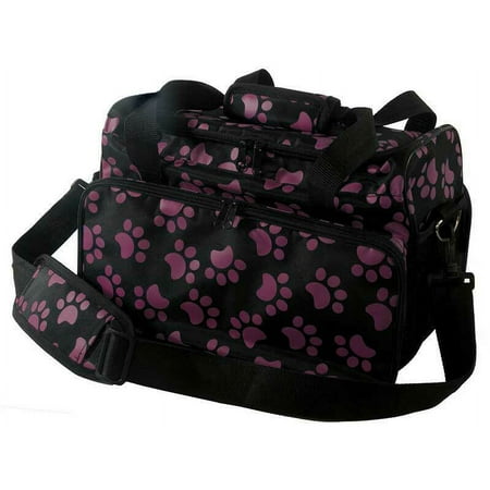 Pro Pet Groomers Travel Tote Bag Pawprint Design Tool Organization Choose Color (Berry)