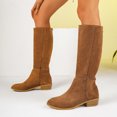 thumbnail image 4 of SACFOF Women's Knee High Boots Square Toe Chunky Block Heel Long Boots for Women Comfortable Low Heel Womens Boots, 4 of 6