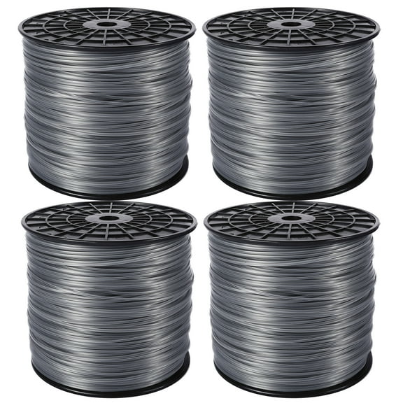 Max Motosports 4 Pack 5lb .095 Trimmer Line Square Commercial Grade fits for Echo Stihl And More Gray Garden Yard