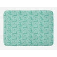 thumbnail image 1 of Floral Bath Mat, Monochrome Design Flower Petals Without Stems Illustration, Plush Bathroom Decor Mat with Non Slip Backing, 29.5" X 17.5", Seafoam and Pale Seafoam, by Ambesonne, 1 of 2