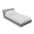thumbnail image 2 of Ambesonne Floral Fitted Sheet & Pillow Sham Set, Grey Squares Flowers, Twinxl, Grey Grey White, 2 of 2