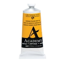 Grumbacher Academy Acrylic, 90ml Tube, Cadmium Yellow Deep