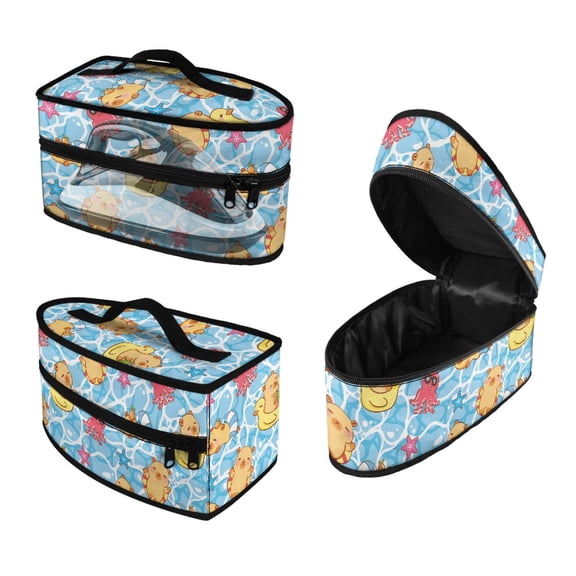 HELLHERO Dustproof Travel Iron Storage Bag Easy Storage Cleaning Portable Steam Iron Case Portable Octopus Star Pattern(Case Only)