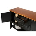 thumbnail image 2 of Sunset Trading Selections Sideboard with Large Display Shelf | 3 Drawers 2 Storage Cabinets | Antique Black and Cherry, 2 of 4