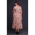 thumbnail image 3 of Bimba Floral Ladies Button Down Print Dress A-Line Cocktail Party Shirt Dress-Medium, 3 of 5
