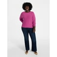 thumbnail image 4 of Terra & Sky Women's Plus Size Fine Gauge Dolman Sweater, Sizes 0X-5X, 4 of 5