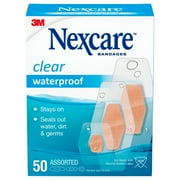 ضمادات Nexcare المقاومة للماء ، أحجام متنوعة ، 50 قيراط
