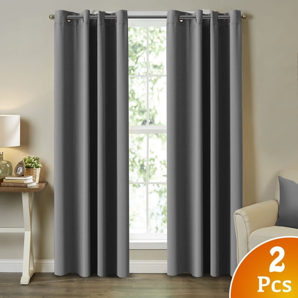 Blackout Curtains Panels for Bedroom - Three Pass Microfiber Noise