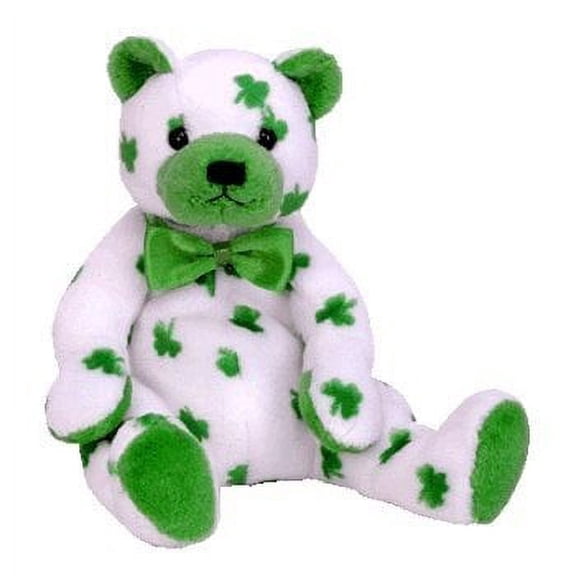Ty Beanie Babies Clover - St. Patrick's Day White and Green Bear