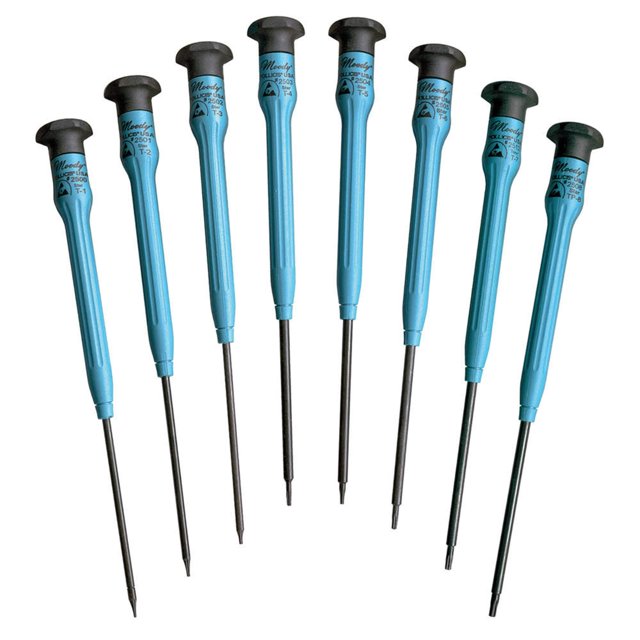 Moody Tools 58-0451 Chromium Vanadium Steel Star Screwdriver Set, 8-Piece