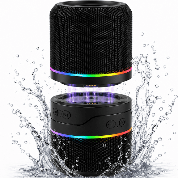 NIUTA® Magnetic Split Bluetooth Speaker, 20W Portable Bluetooth Speaker with Bluetooth 5.3, TWS Stereo Pairing, RGB Lights, TF Card & AUX Input, Wireless Speaker for Home, Party, Outdoor, Travel