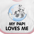 thumbnail image 4 of Inktastic Raccoon My Papi Loves Me Boys or Girls Baby Bib, 4 of 4