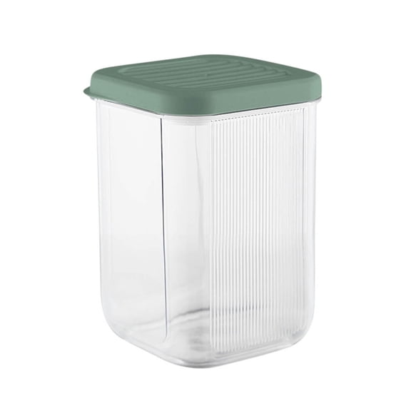 Airtight Food Storage Container - 700ML Large Kitchen Storage Tank for Cereals, Dry Fruits, Tea - Transparent Plastic Sealed Box with Wide Mouth