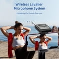 thumbnail image 3 of Wireless Lavalier Microphone System with Transmitter and Receiver Omnidirectional Lapel Mic Compatible with DSLR Camera Laptop PC Smartphone Tablet for Interview Recording Conference Online Class, 3 of 8