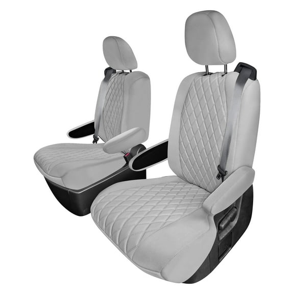 For 2021-2024 Toyota Sienna FH Group Neoprene Custom Fit Waterproof Car Seat Covers - Solid Gray 2nd Row for 7 Passenger