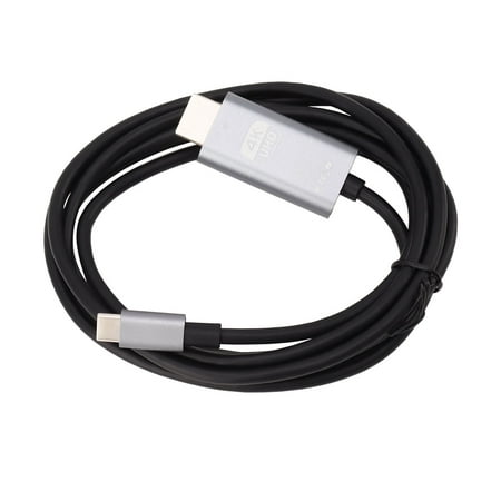 Suodoka Type C to HD Multimedia Interface Cable 4K 30Hz Plug and Play UHD USB C to HDMI Adapter Cord, Black, 39.37 inches / 100 cm, Portable Audio Video Converter