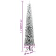 thumbnail image 4 of vidaXL Slim Christmas Tree 300 LEDs & Ball Set & Flocked Snow 270 cm, 4 of 5