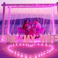 thumbnail image 4 of Cronómetro String Lights KAQ de 240 LED, color rosa, 27 m, impermeable, 8 modos, 4 of 9