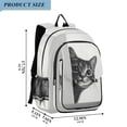 thumbnail image 2 of FORMRS Unisex School Backpack 17" Student Travel Bag with Laptop Compartment, Black Cute Cat, 2 of 7