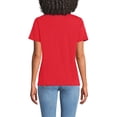 thumbnail image 2 of Lands' End Women's Relaxed American-Grown Supima Cotton V-Neck T-Shirt, 2 of 3