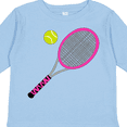 thumbnail image 4 of Inktastic Pink Tennis Racket and Ball Boys or Girls Long Sleeve Toddler T-Shirt, 4 of 5
