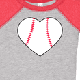 thumbnail image 4 of Inktastic Heart Shaped Baseball Boys or Girls Baby Bodysuit, 4 of 5