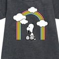 thumbnail image 2 of Peanuts - Snoopy Looking Up Rainbow - Toddler & Youth Girls Fleece Dress, 2 of 5