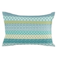 thumbnail image 2 of Teal Striped Queen Size Pillow Cover, Pillowcase Protectors with Zipper, Breathable Decorative Throw Pillow Case Cover, Boho Modern Geometric Abstract Art Ethnic Pillow Shams for Couch Sofa 20x30Inch, 2 of 8