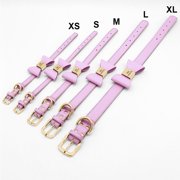 Pet Artist XS-XL Cute Bowtie Personalized Dog Collar PU Leather Custom Pet Puppy Name Number Engraved