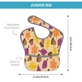 thumbnail image 4 of Susaid Acorn Autumn Fall Leaf Leaves Print Bibs for Babies Toddlers Adjustable Waterproof Free Soft Durable Bibs for eating with Large Pocket Food Catcher, 4 of 8